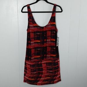 Hurley Red Abstract Print Sleeveless Dress 'Runaway' NWT
